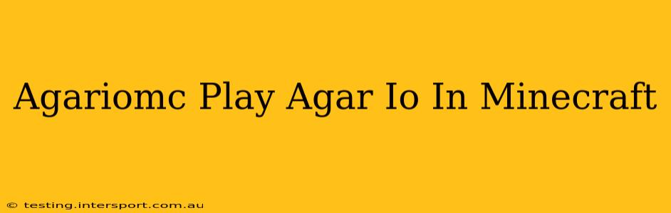 Agariomc Play Agar Io In Minecraft