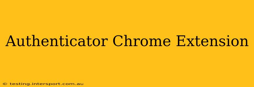 Authenticator Chrome Extension