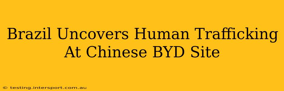 Brazil Uncovers Human Trafficking At Chinese BYD Site