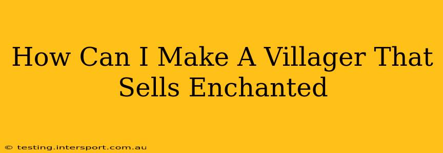 How Can I Make A Villager That Sells Enchanted