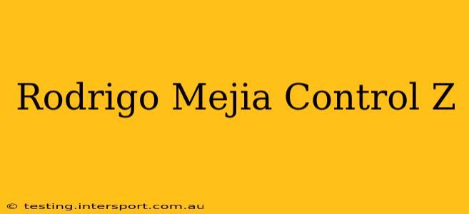 Rodrigo Mejia Control Z