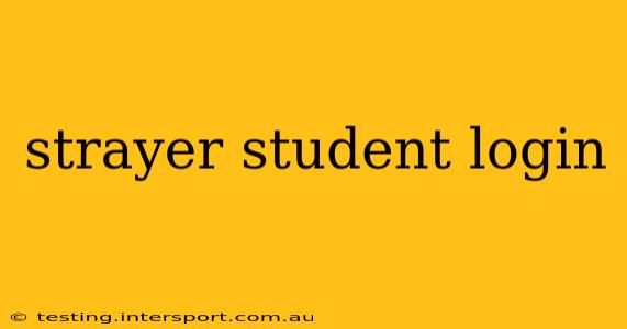 strayer student login