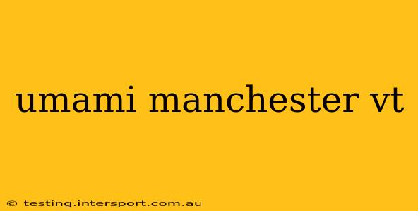 umami manchester vt