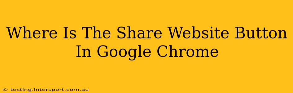 Where Is The Share Website Button In Google Chrome